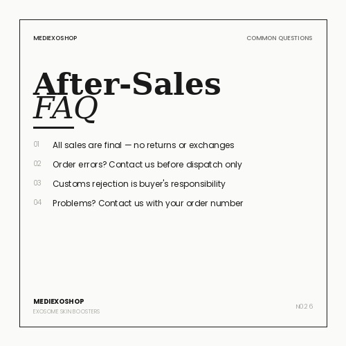 After-Sales FAQ